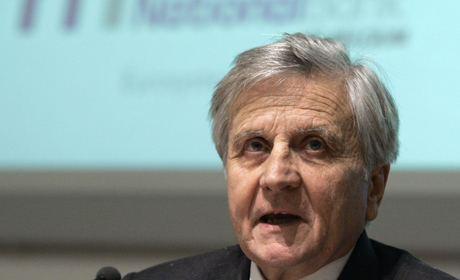 El presidente del BCE, Jean-Claude Trichet, después de su encuentro en Bruselas ( AFP)