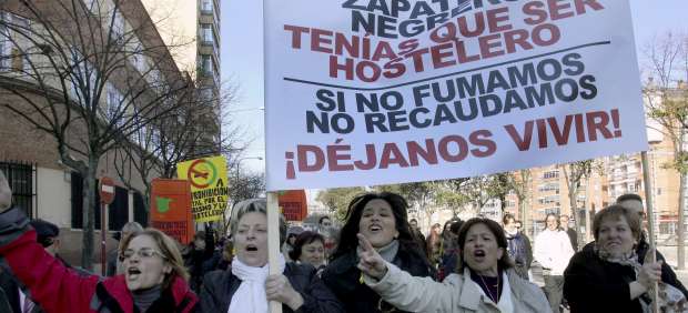 Manifestación de los hosteleros palentinos